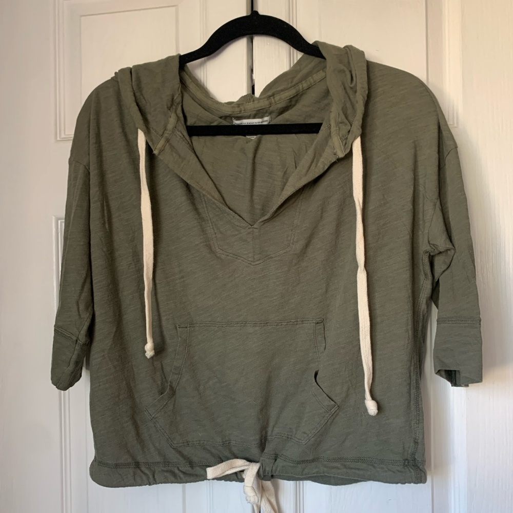 American Eagle Mid Cropped Hoodie Top